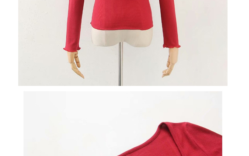 Fashion Red Square Collar Drawstring T-shirt,Tank Tops & Camis
