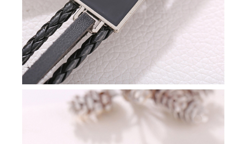 Fashion Black Geometric Faux Leather Bracelet,Fashion Bracelets