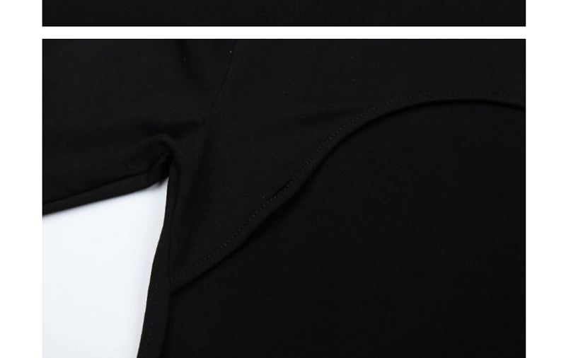 Fashion Black Open Back Collar Long Sleeve Jumpsuit,Bodysuits