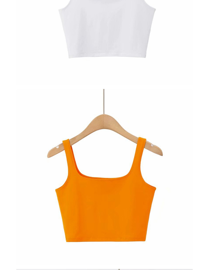 Fashion Orange Square Collar Short Camisole,Tank Tops & Camis