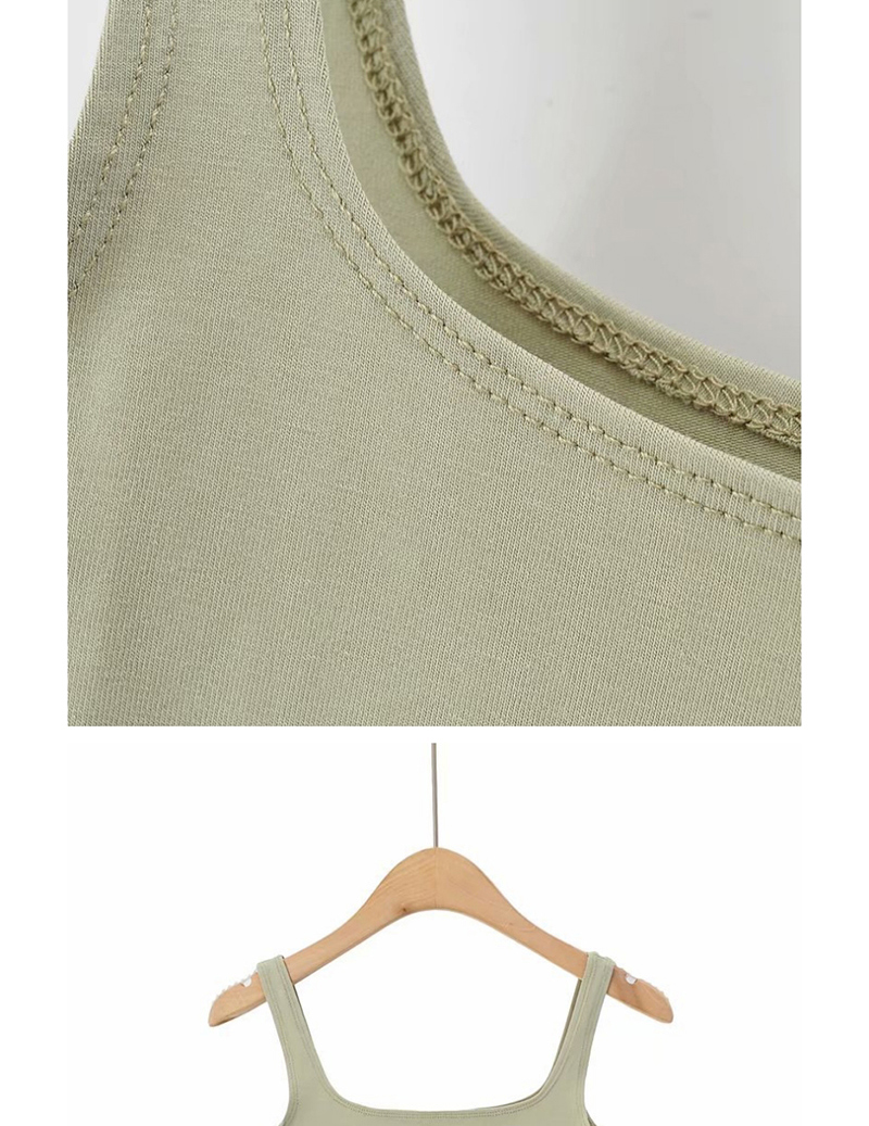 Fashion Bean Green Square Collar Short Camisole,Tank Tops & Camis