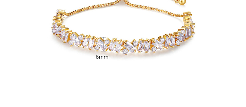 Fashion Golden White Zirconium Cubic Zirconia Pull Rope Bracelet,Bracelets