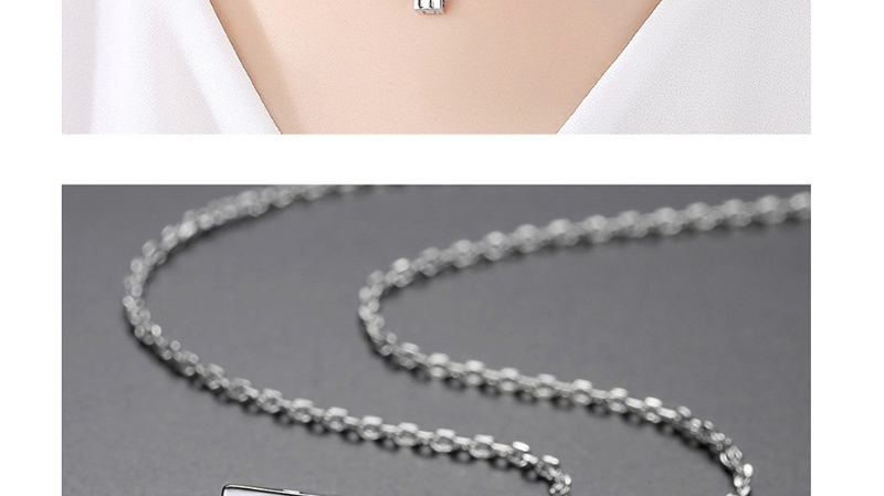 Fashion Platinum Cubic Zirconia Necklace,Necklaces