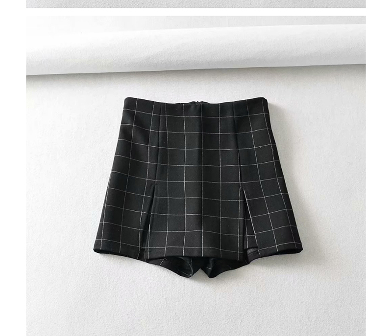 Fashion Black High-rise Slit Skirt,Shorts