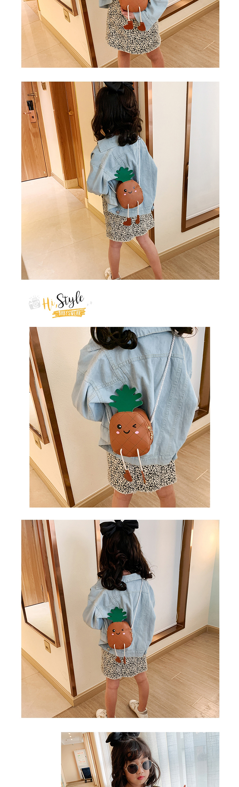 Fashion Pink Cartoon Pineapple Children Shoulder Bag,Shoulder bags