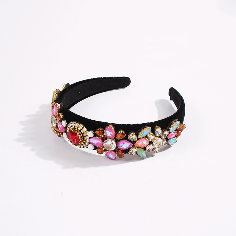Fashion Pink Fabric Diamond Flower Headband,Head Band