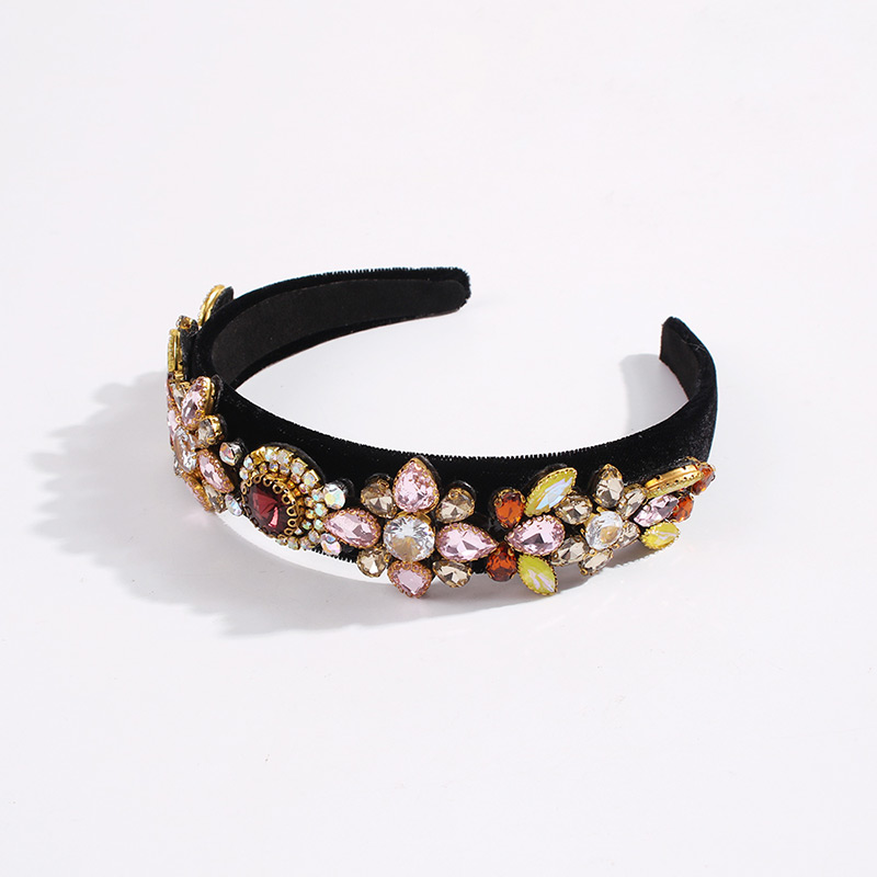 Fashion Pink Fabric Diamond Flower Headband,Head Band