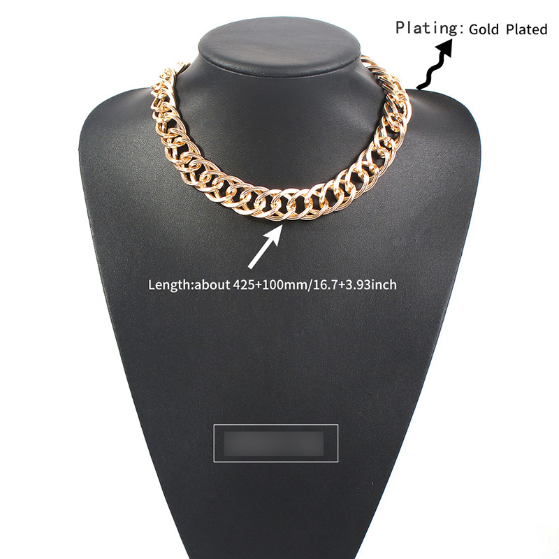 Fashion Golden Alloy Chain Skeleton Necklace,Chains