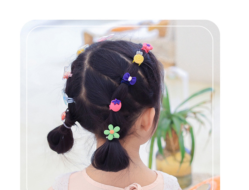Fashion Navy Blue-random Style 40 Pieces Flowers Strawberry Bow Hit Color Children