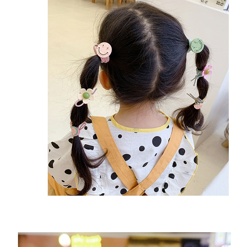 Fashion Yellow Flowers (set Of 5) Flower Strawberry Bow Contrasting Children