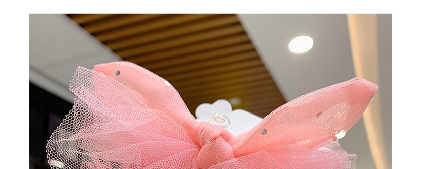 Fashion Korean Pink Mesh Ball Bow Child Hairpin,Kids Accessories