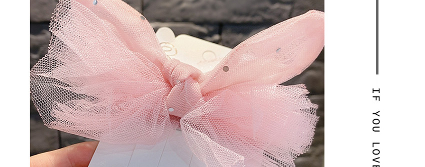 Fashion Korean Pink Mesh Ball Bow Child Hairpin,Kids Accessories