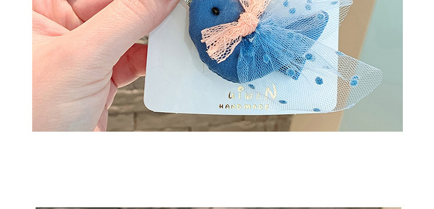 Fashion Blue Bird Net Yarn Hit Color Children