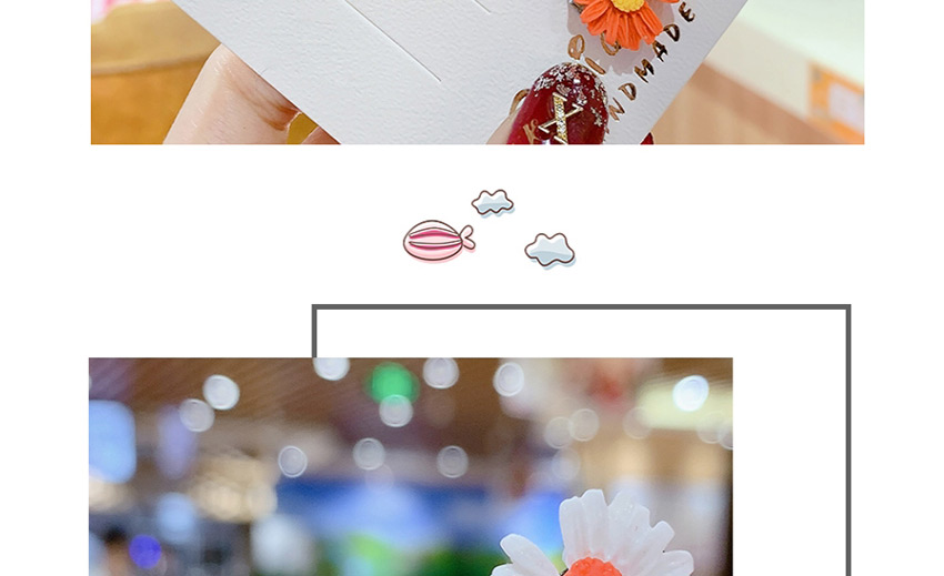 Fashion White Series Small Daisy Hit Color Flower Hairpin,Kids Accessories