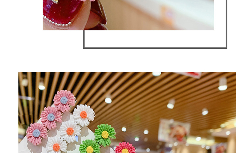 Fashion Color Series Small Daisy Hit Color Flower Hairpin,Kids Accessories