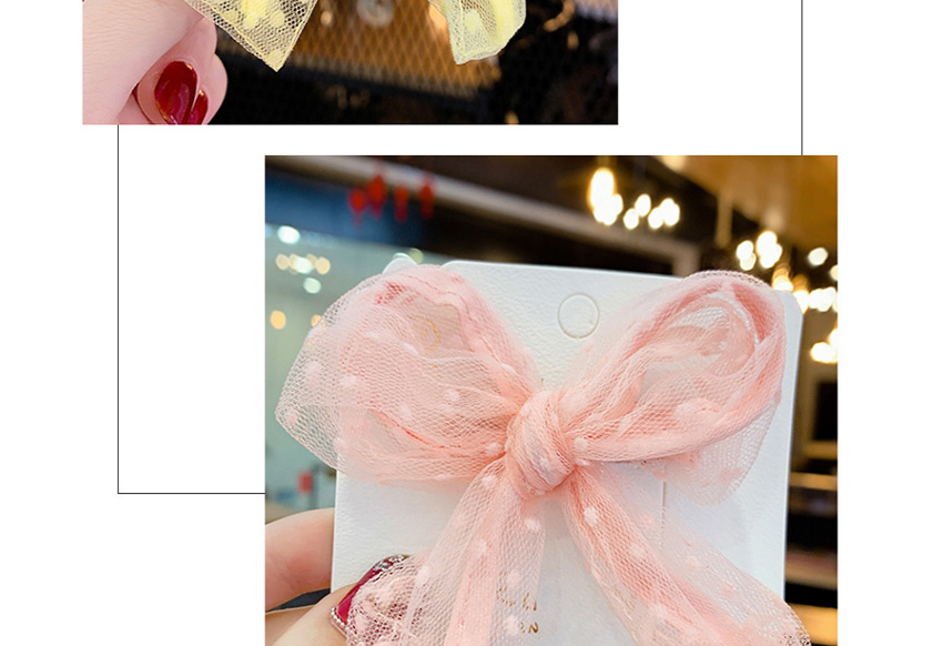 Fashion Pink Mesh Bow Child Hairpin,Kids Accessories