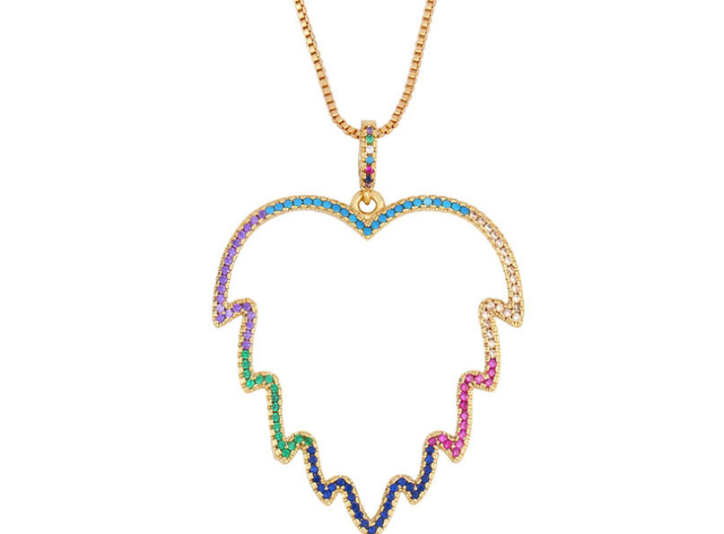 Fashion Color Micro Inlaid Zircon Cross Necklace,Necklaces