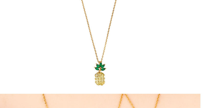 Fashion Golden Crystal Lock Alloy Necklace With Diamonds,Necklaces