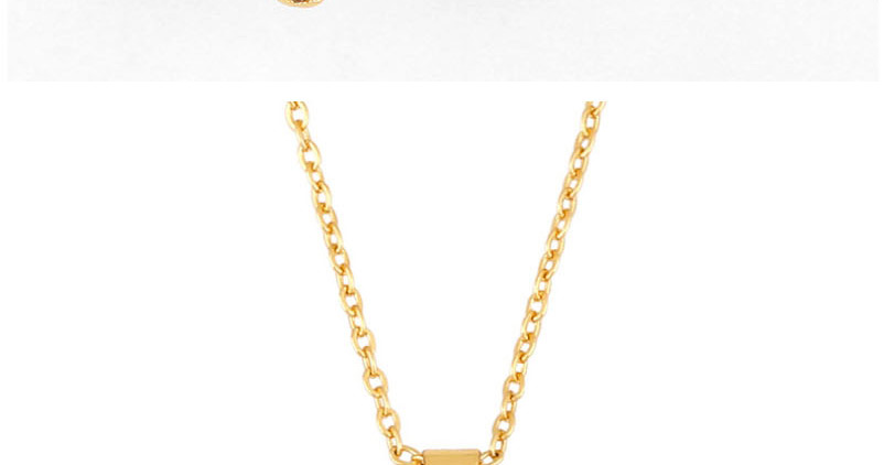 Fashion Golden Openwork Alloy Necklace With Diamond Eyes,Necklaces