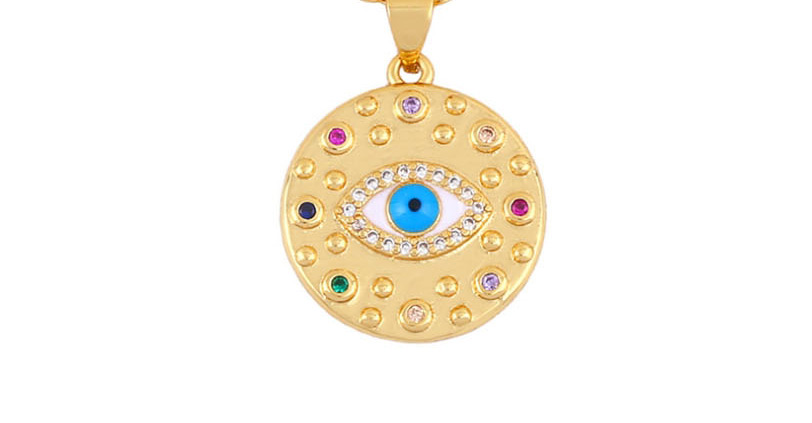 Fashion Golden Geometric Diamond Eye Necklace With Fancy Diamonds,Necklaces