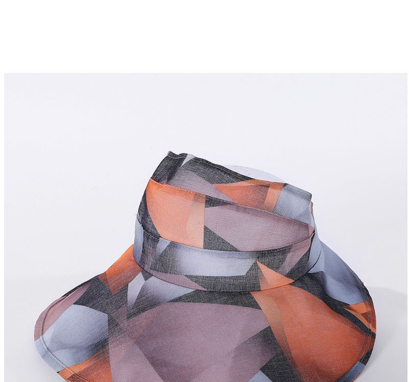 Fashion Gray Big Color Matching Hat With Geometric Top,Sun Hats