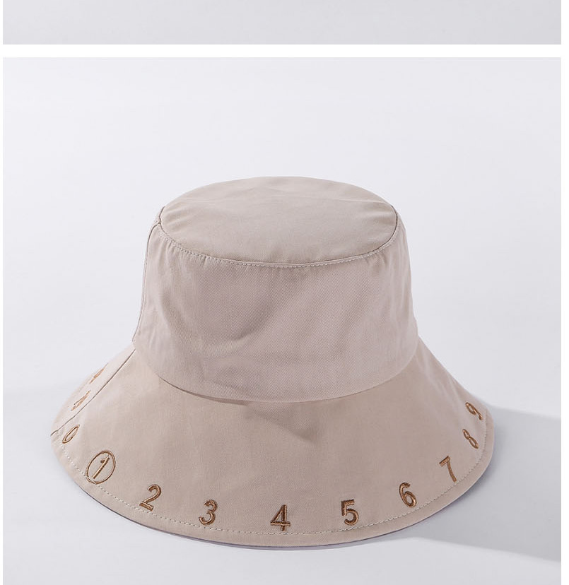 Fashion Light Pink Digital Embroidered Cotton Fisherman Hat,Sun Hats
