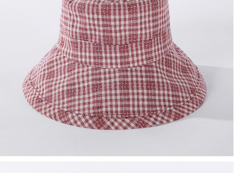 Fashion Khaki Checkered Foldable Fisherman Hat,Sun Hats