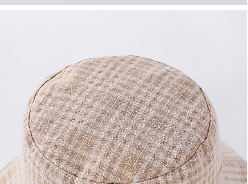 Fashion Black Checkered Foldable Fisherman Hat,Sun Hats