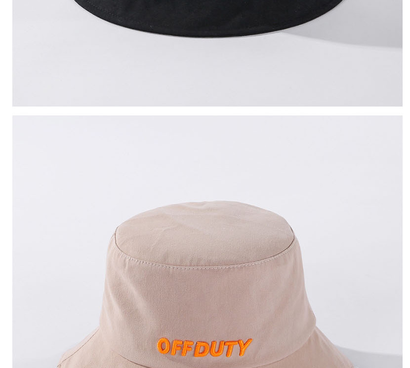 Fashion Caramel Colour Letter Embroidered Cotton Fisherman Hat,Sun Hats