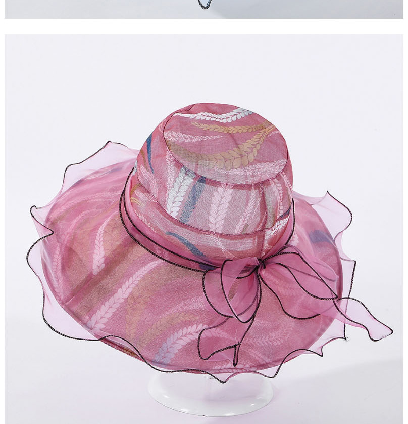 Fashion Light Pink Net Gauze Edging Anemone Hat,Sun Hats