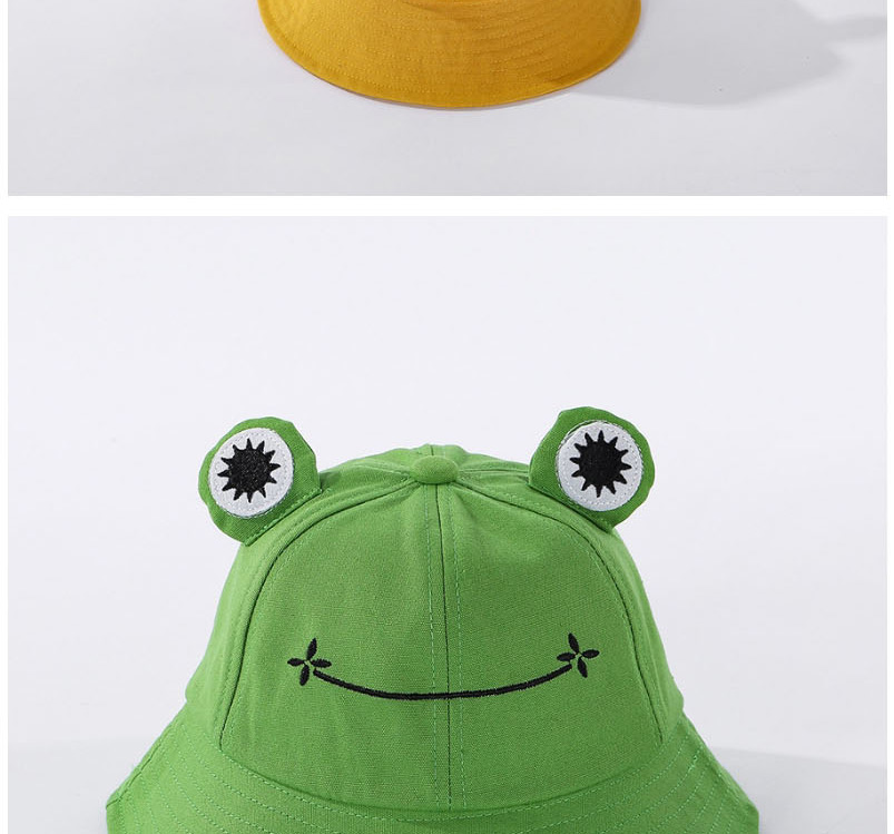 Fashion Khaki Frog-shaped Cotton Fisherman Hat With Big Eyes,Sun Hats