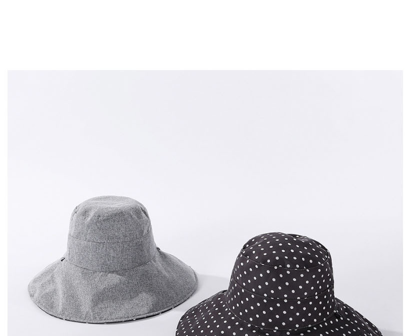 Fashion Gray Double-sided Foldable Cotton And Linen Fisherman Hat,Sun Hats