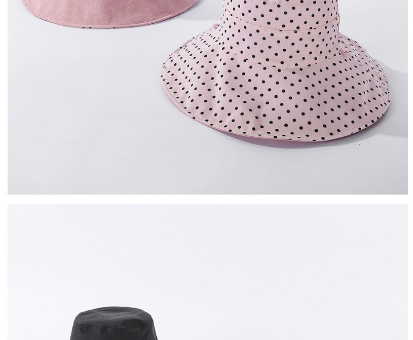 Fashion Pink Double-sided Foldable Cotton And Linen Fisherman Hat,Sun Hats