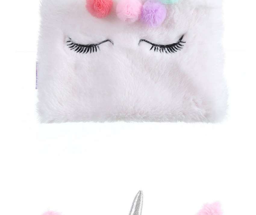 Fashion Violet Unicorn Plush Eyelash Pencil Case,Pencil Case/Paper Bags