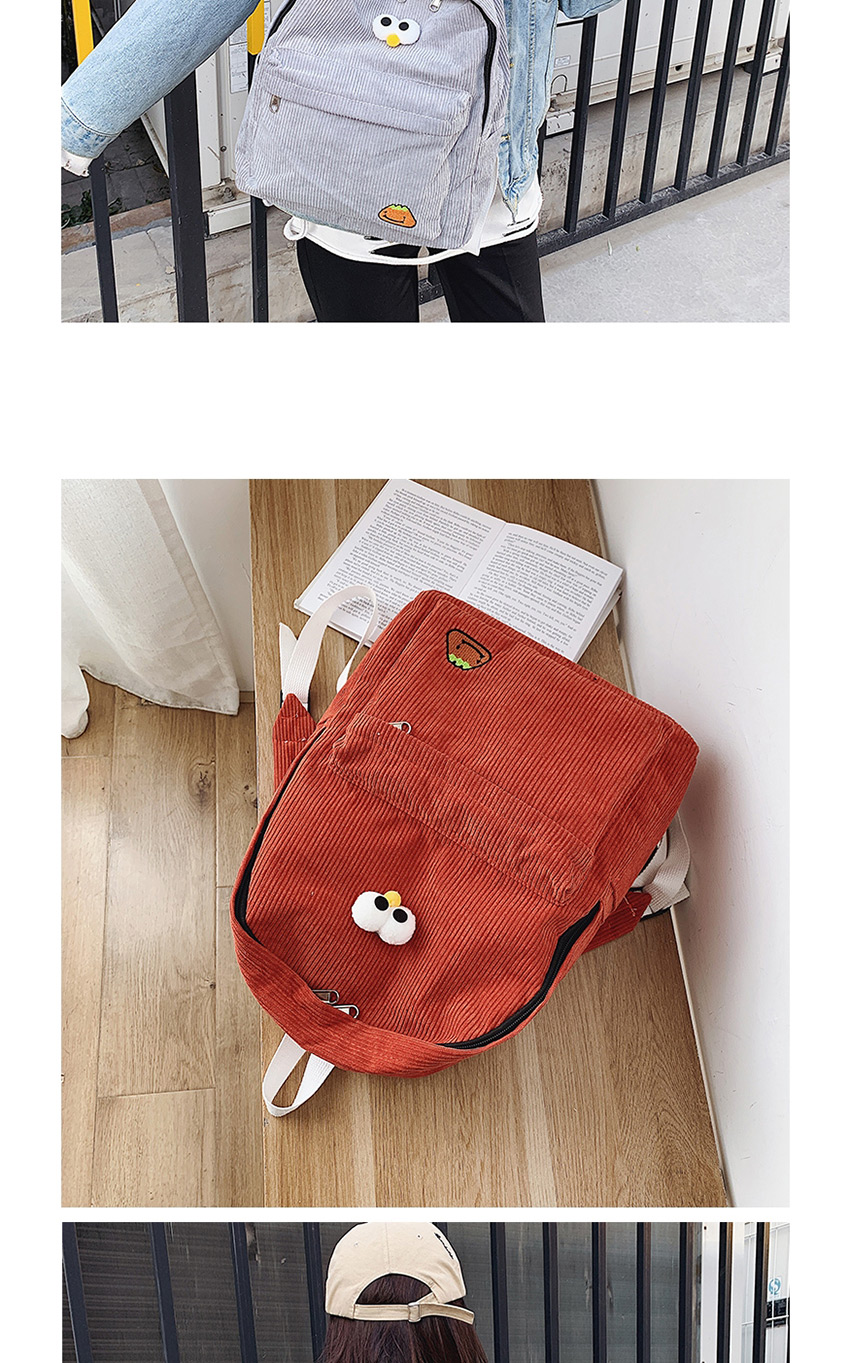 Fashion Red Canvas Embroidered Big Eyes Cute Backpack,Backpack