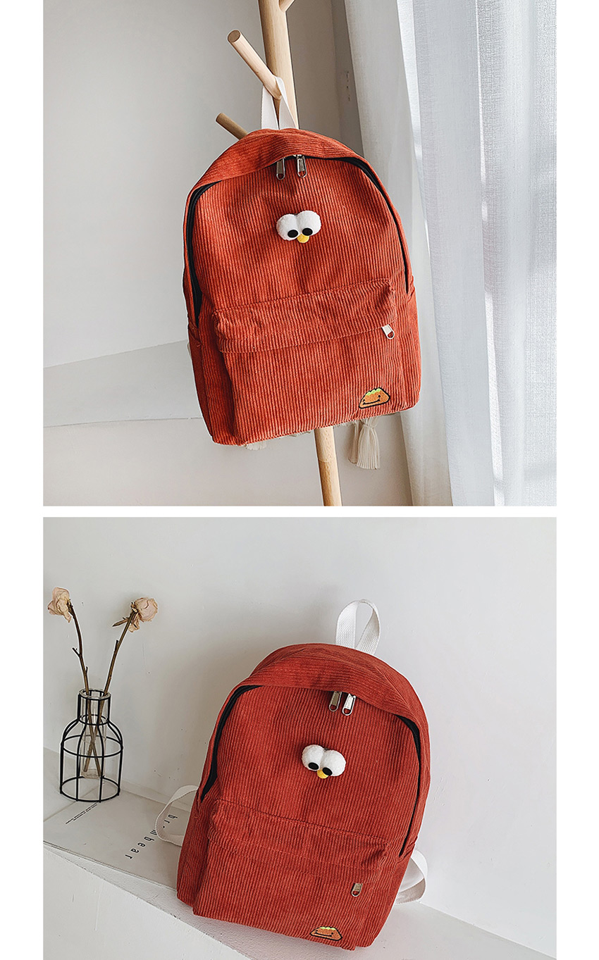 Fashion Green Canvas Embroidered Big Eyes Cute Backpack,Backpack