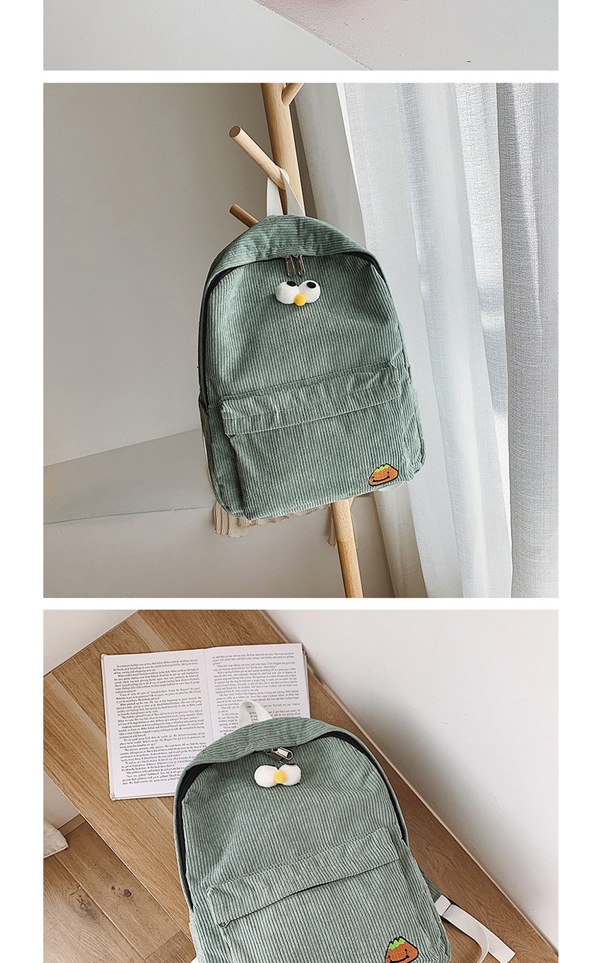 Fashion Khaki Canvas Embroidered Big Eyes Cute Backpack,Backpack