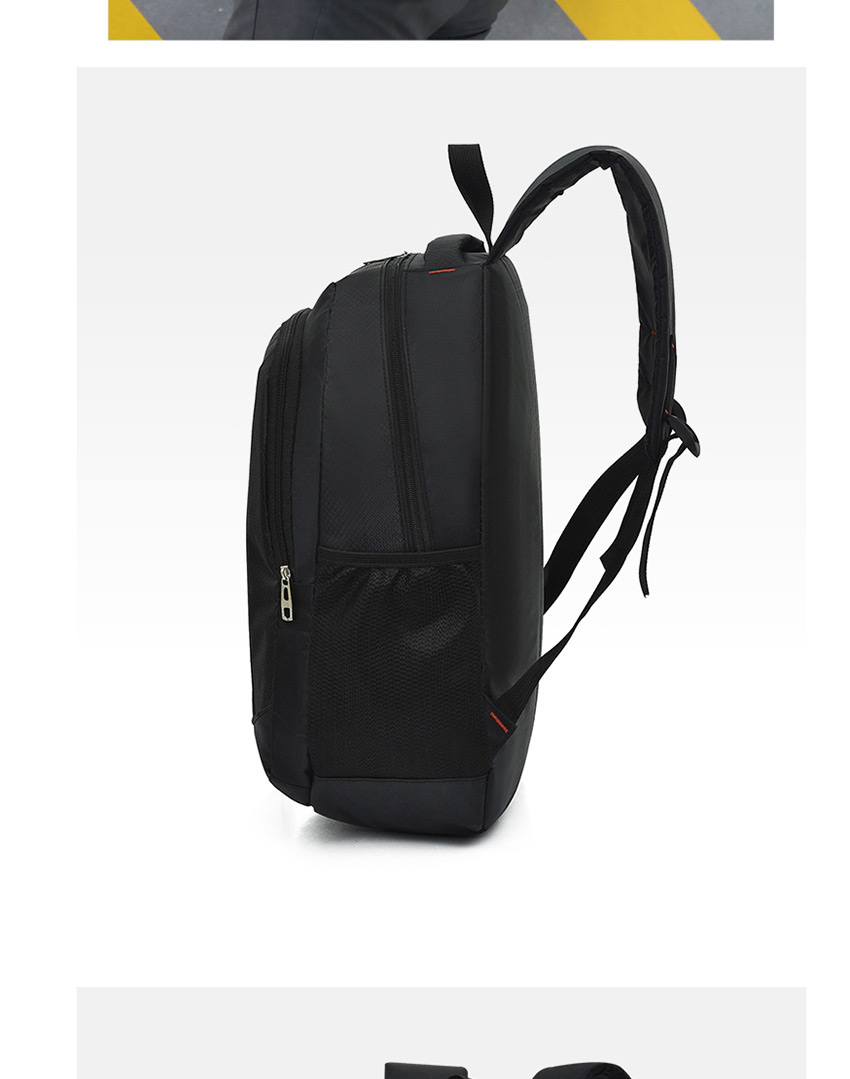 Fashion Black Patchwork Mesh Pocket Backpack,Backpack