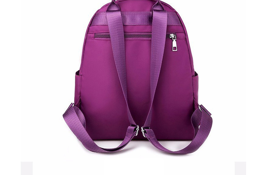 Fashion Blue Double Zipper Anti-theft Diamond Backpack,Backpack