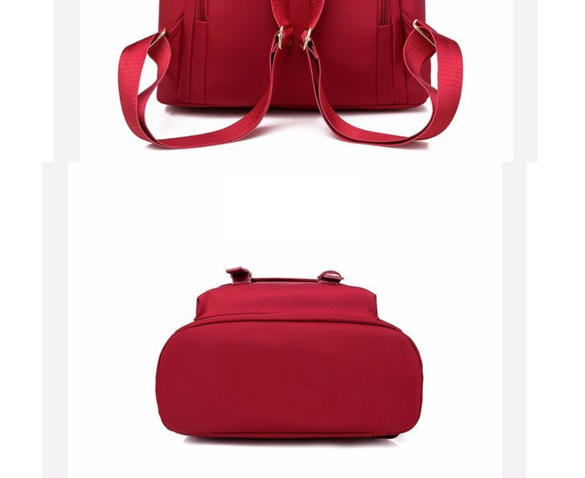 Fashion Red Belt Buckle Letter Logo Backpack,Backpack
