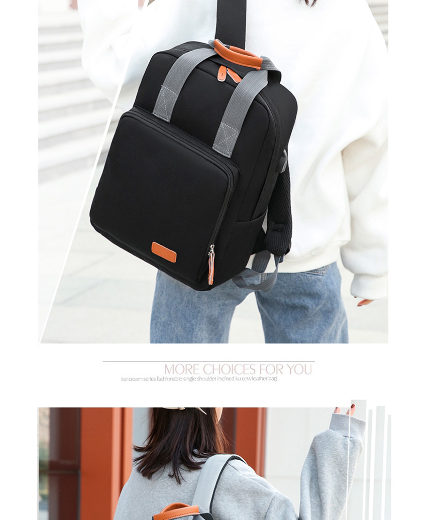 Fashion Black Canvas Monogram Backpack,Backpack