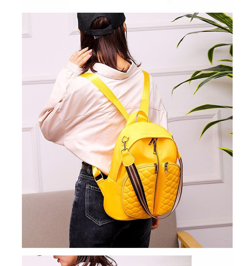 Fashion Green Multifunctional Pu Leather Diamond Embroidered Shoulder Backpack,Backpack