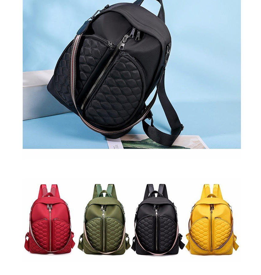 Fashion Yellow Multifunctional Pu Leather Diamond Embroidered Shoulder Backpack,Backpack