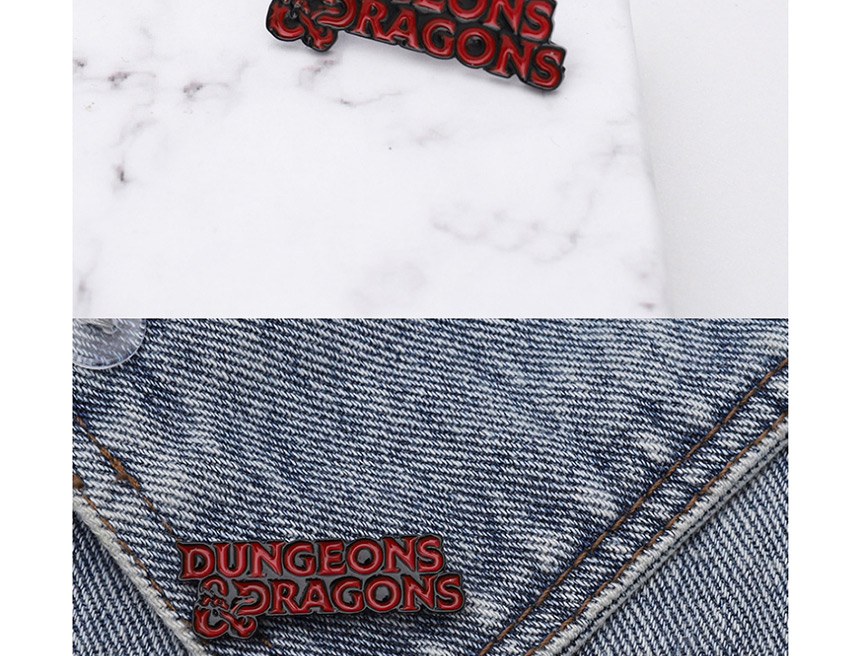 Fashion Red Dungeon Master Dungeon With Dragon Enamel Pin,Korean Brooches