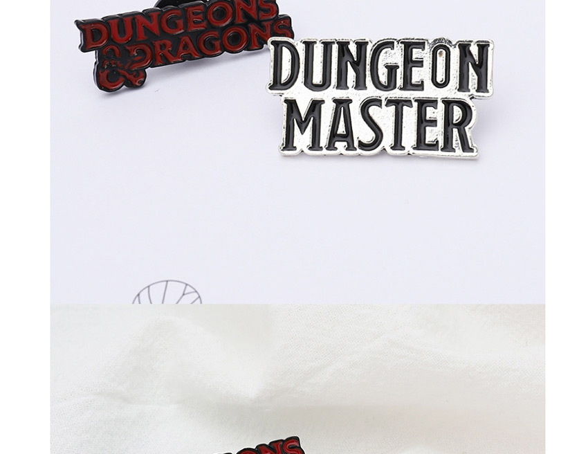 Fashion White Dungeon Master Dungeon With Dragon Enamel Pin,Korean Brooches