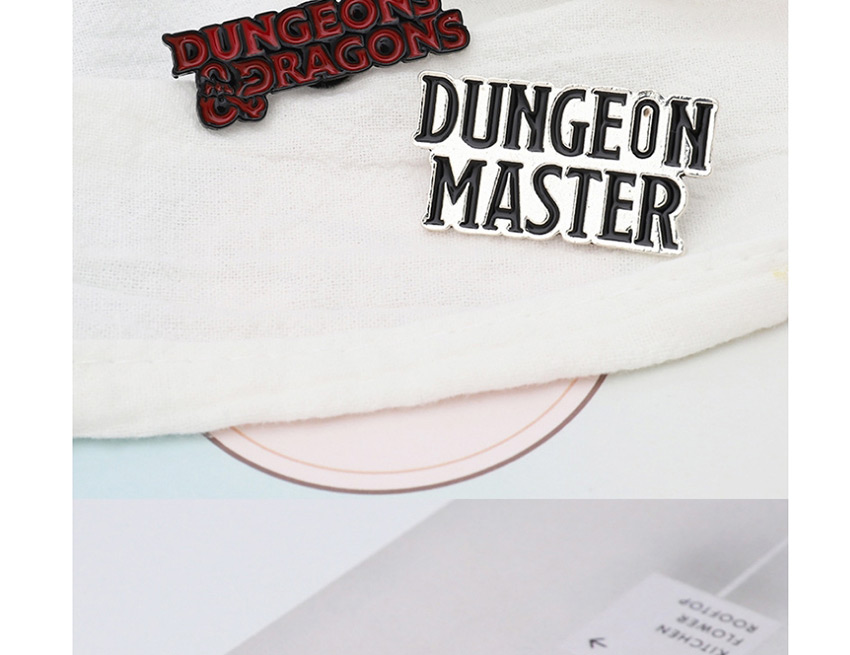 Fashion Red Dungeon Master Dungeon With Dragon Enamel Pin,Korean Brooches