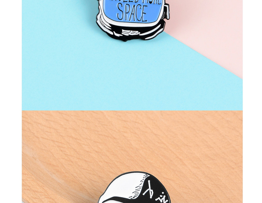 Fashion Blue I Need More Space Astronaut Enamel Backpack Clothes Badge,Korean Brooches