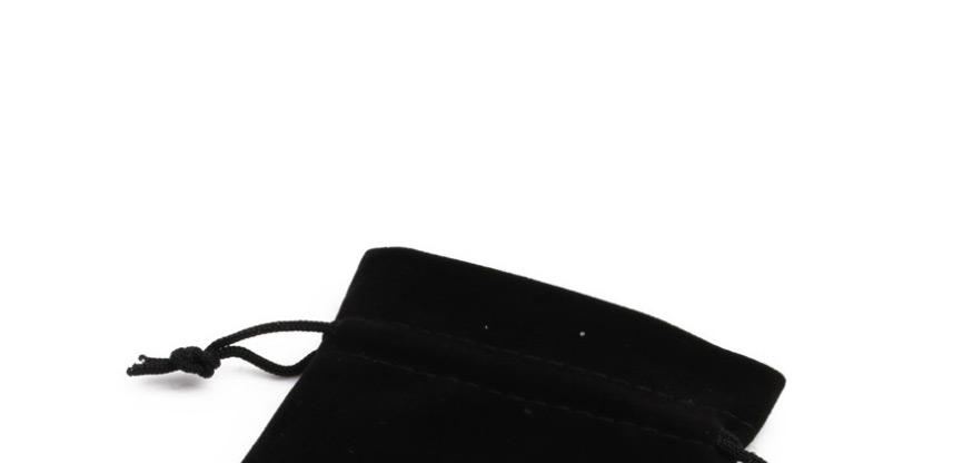 Fashion Black Handmade Flannel Drawstring Jewelry Bag,Jewelry Packaging & Displays