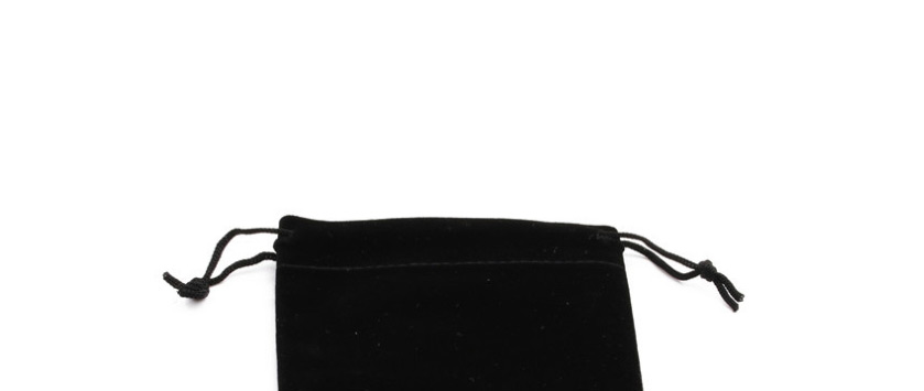 Fashion Black Handmade Flannel Drawstring Jewelry Bag,Jewelry Packaging & Displays