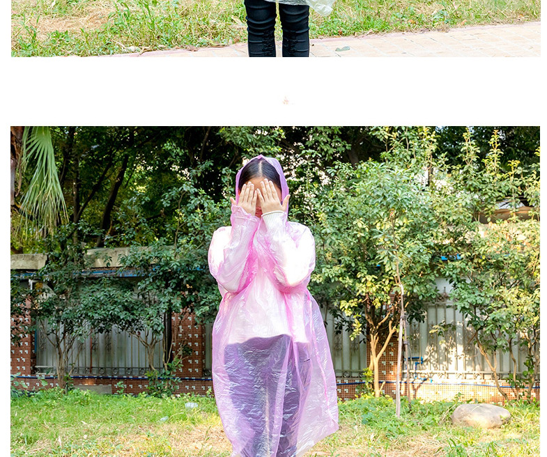 Fashion Random Portable Outdoor Disposable Transparent Raincoat,Household goods